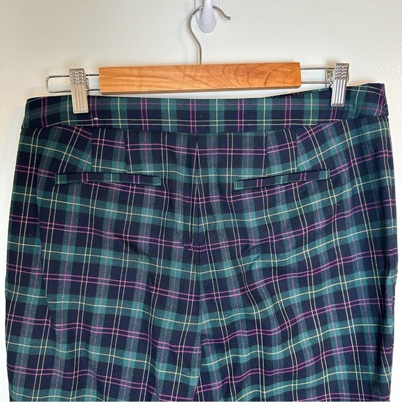 Talbots Wool Blend Plaid Chatham Ankle Pants, Size 12 Petite, Highland Green - Picture 4 of 10